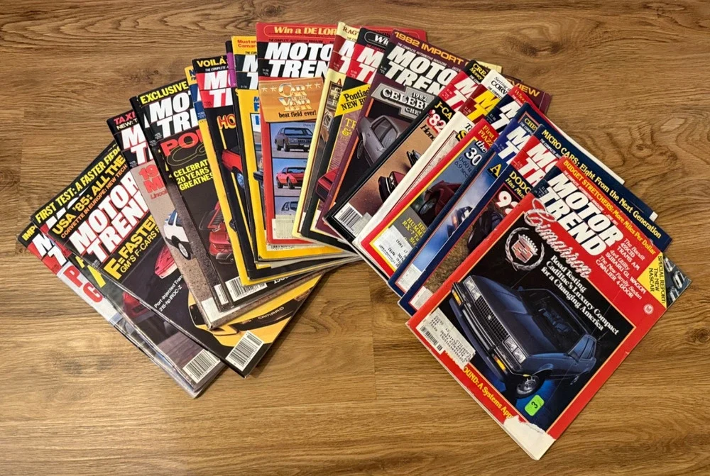 🚗 Vintage Motor Trend Magazine Lot 20 1981-1984 Porsche Supra Camaro GT5